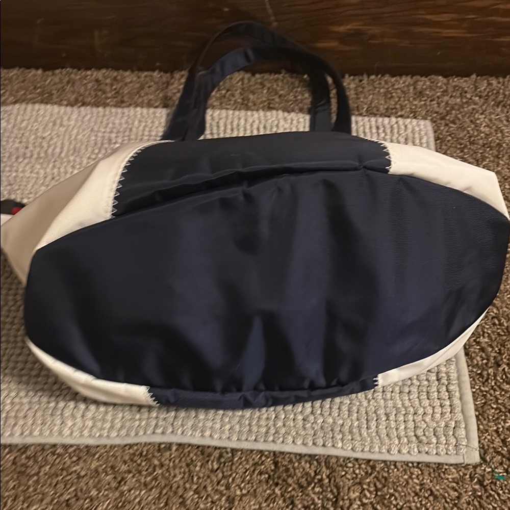 L.L. Bean Blue and White Nautical Tote Bag - Picture 6 of 12